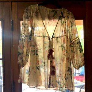 Chiffon little cover up blouse